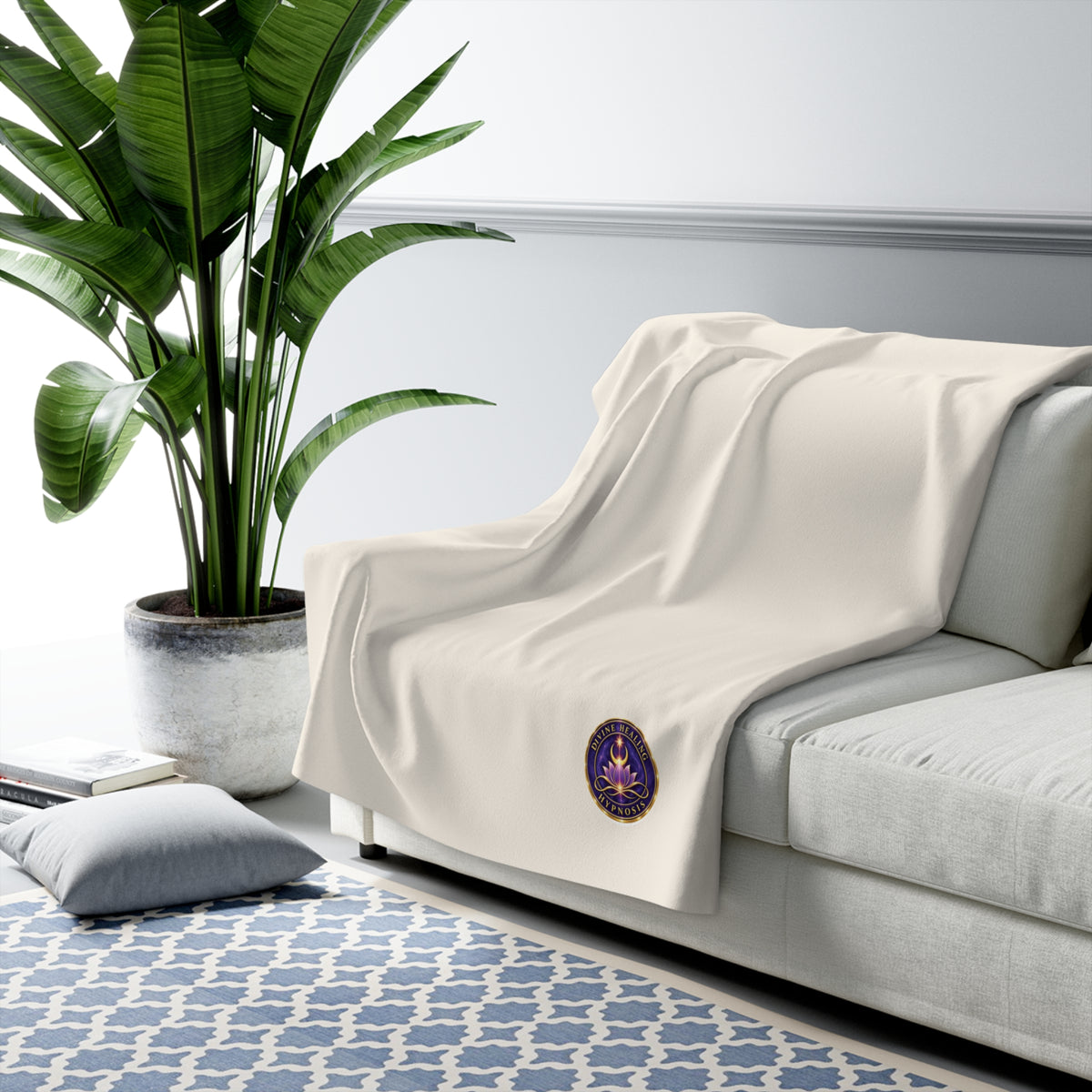 Divine Healing Hypnosis Sherpa Fleece Throw Blanket