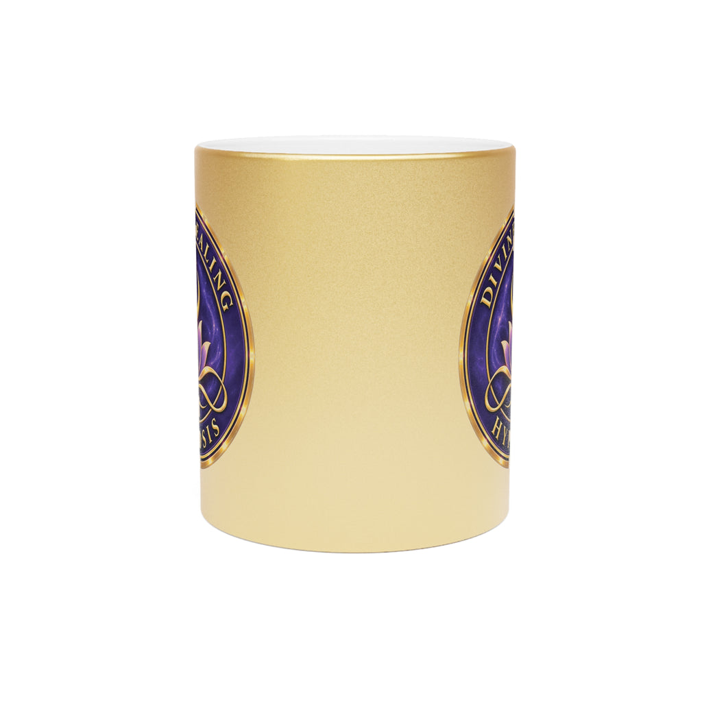 Divine Healing Hypnosis Metallic Gold Coffee Mug – 11 oz