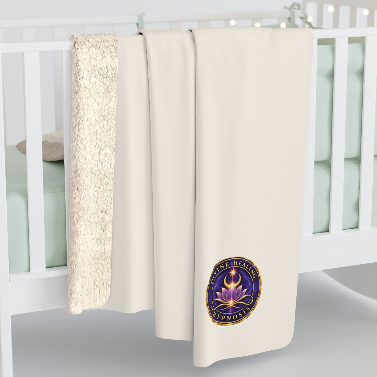 Divine Healing Hypnosis Sherpa Fleece Throw Blanket