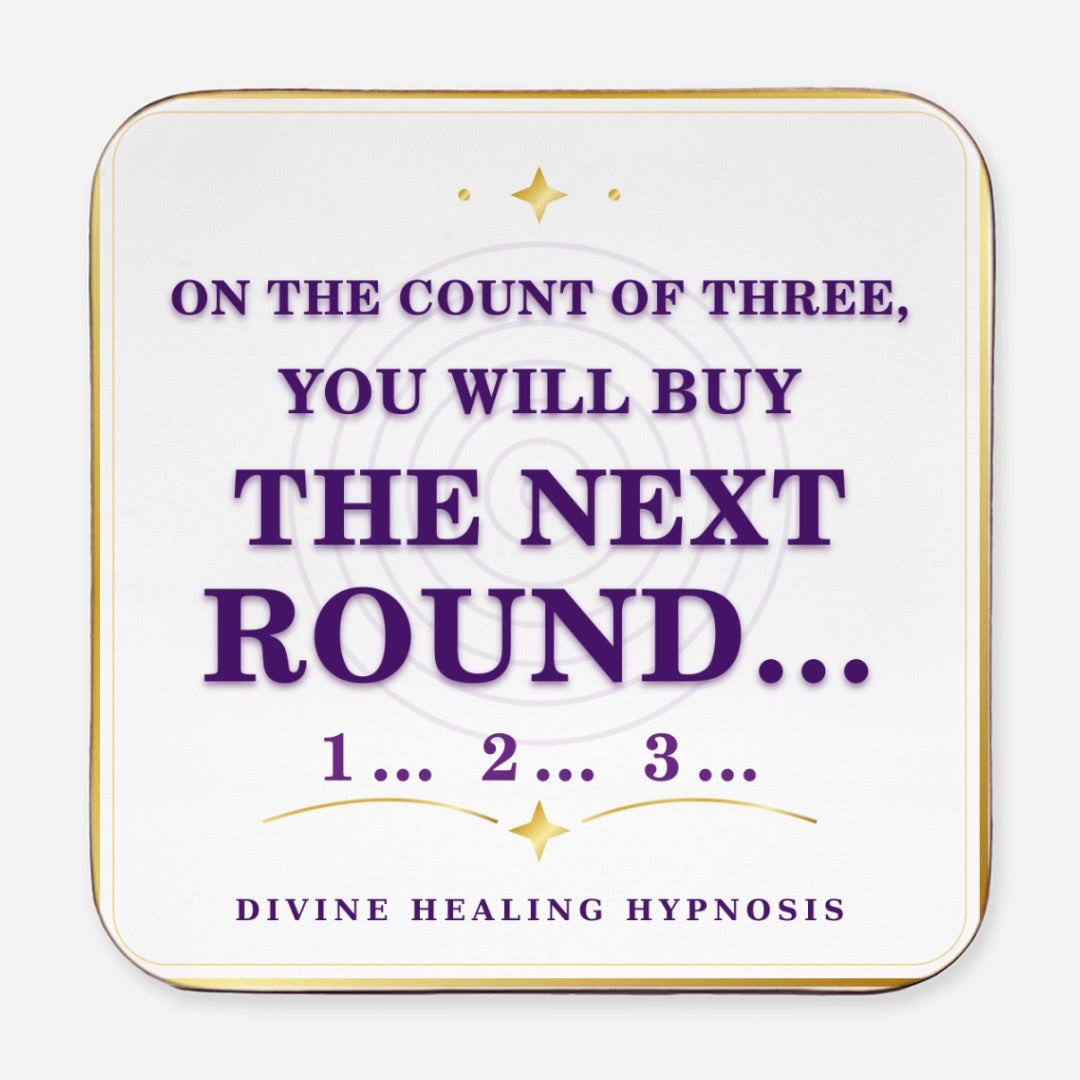 Funny Divine Healing  Coaster Set  Hardboard Back (Square) 4PK