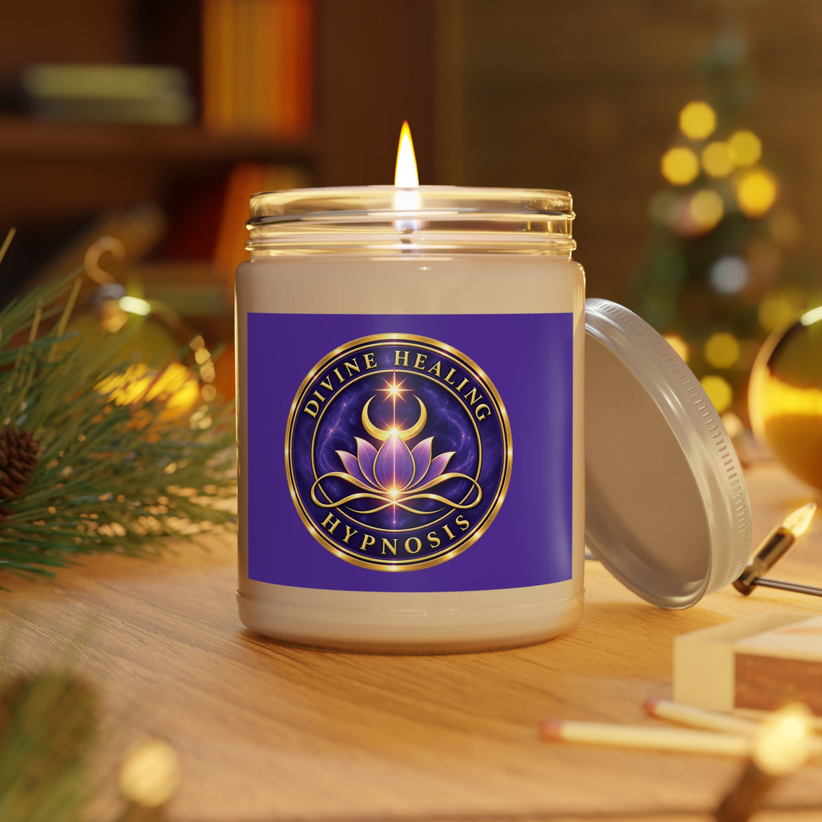 Divine Healing Hypnosis Scented Soy Candle — 9oz Aromatherapy Jar
